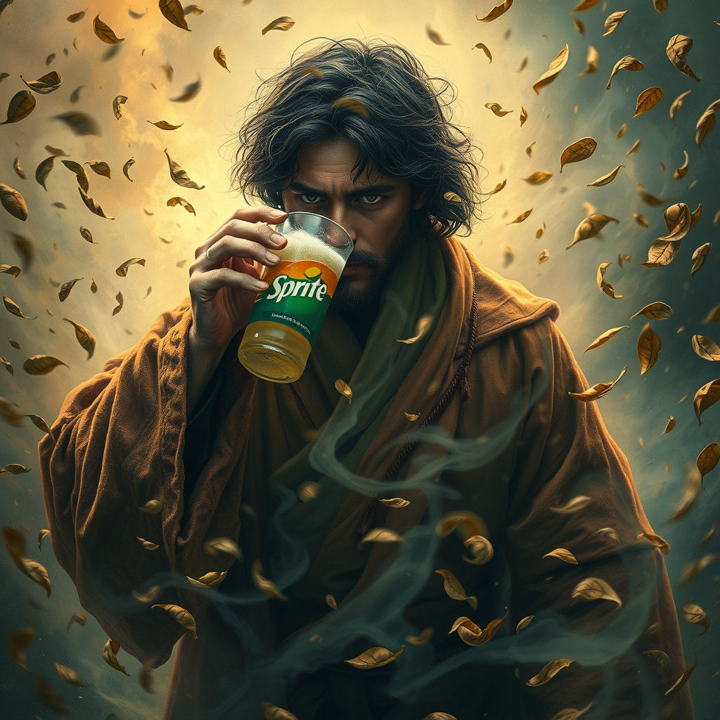 Mystical Tea Aura: Matte Painting in Fantasy Style