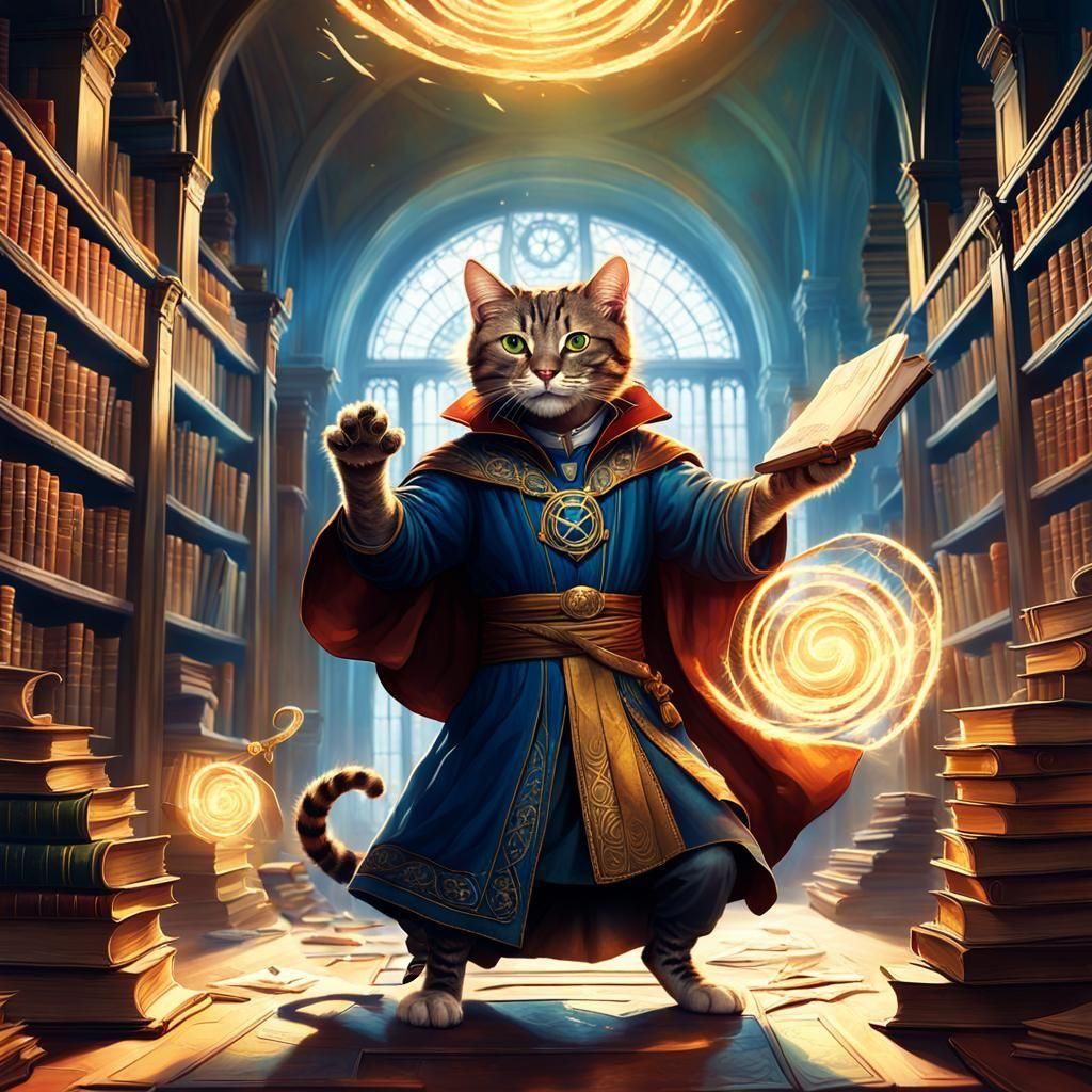 Dr Cat-Strange  by @BelgiumJumpAI