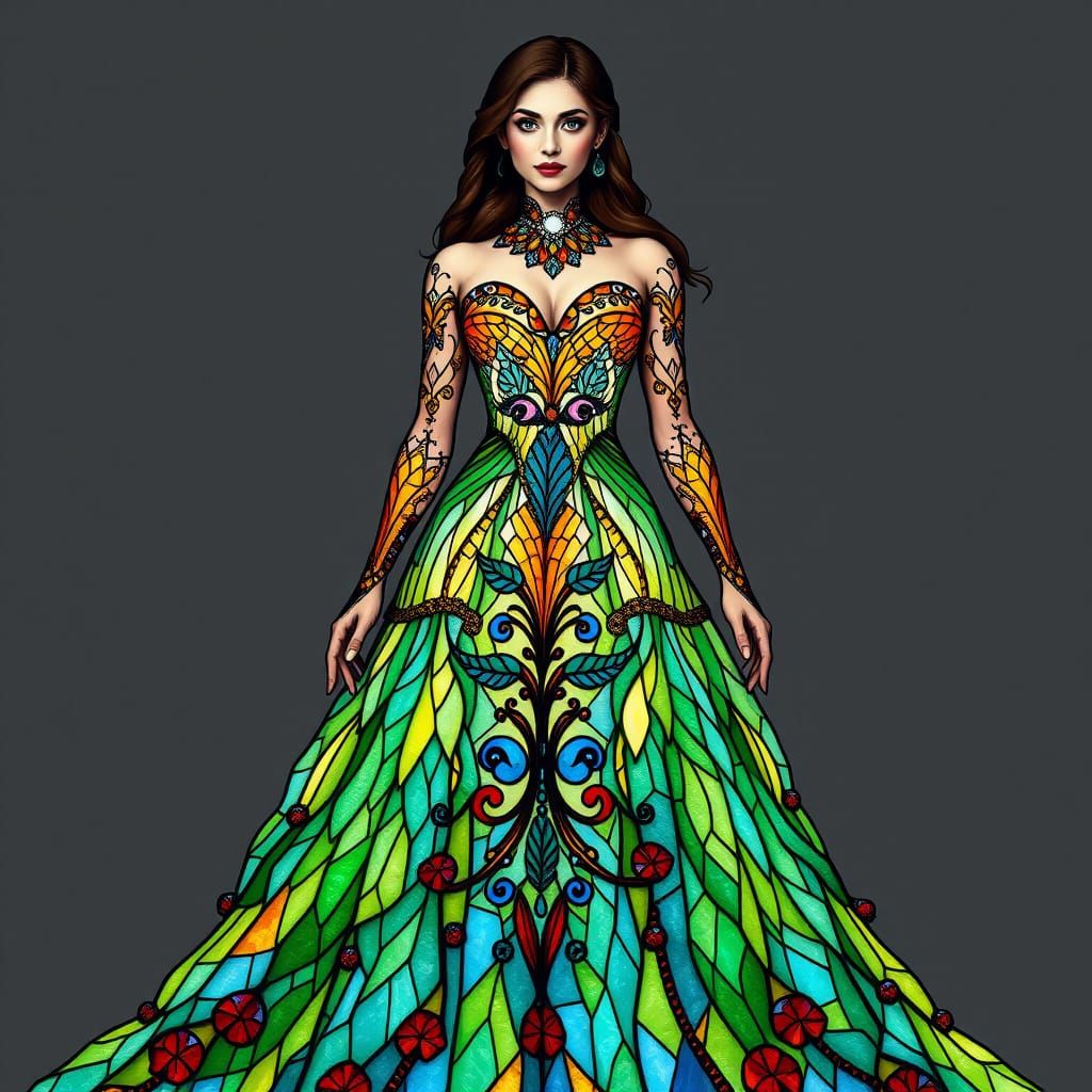 Stained Glass - Goddess in Stained Glass Splendor