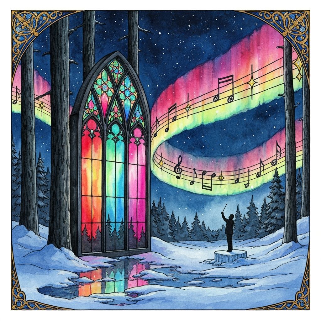 Aurora as Musical Score  by @photon