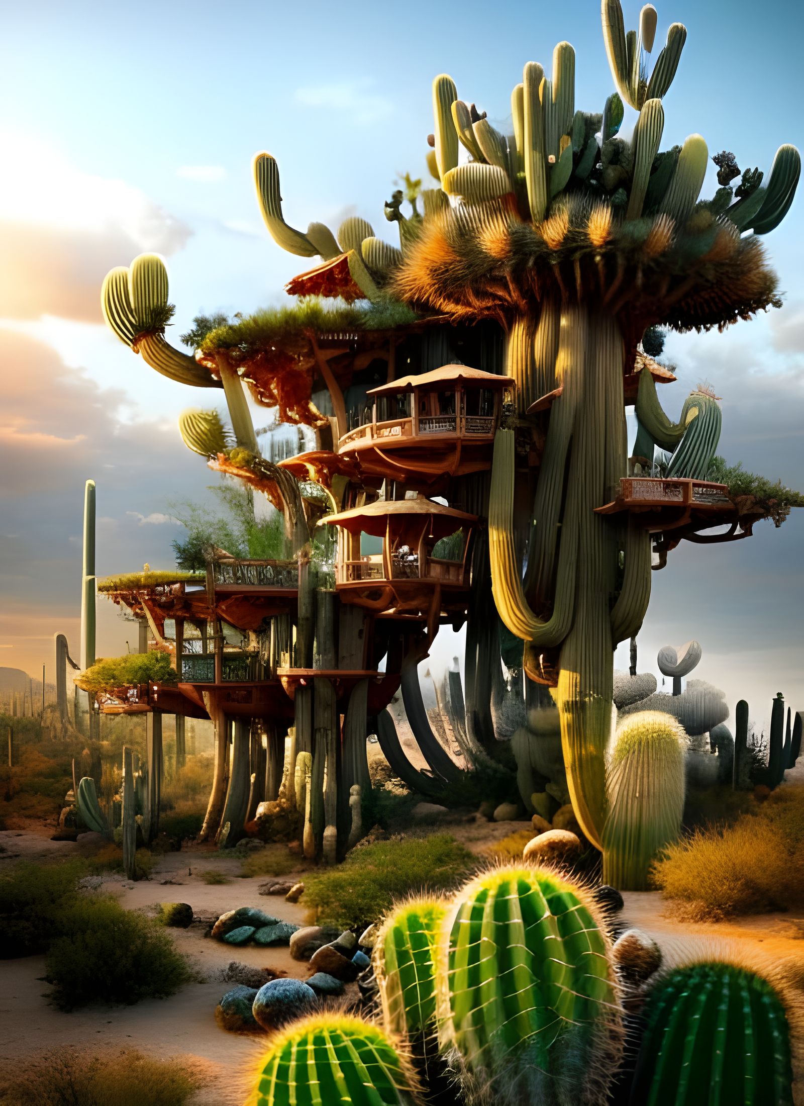 The Cacti Casa  by @Art of Art
