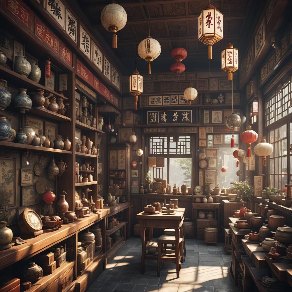 中国古董店内