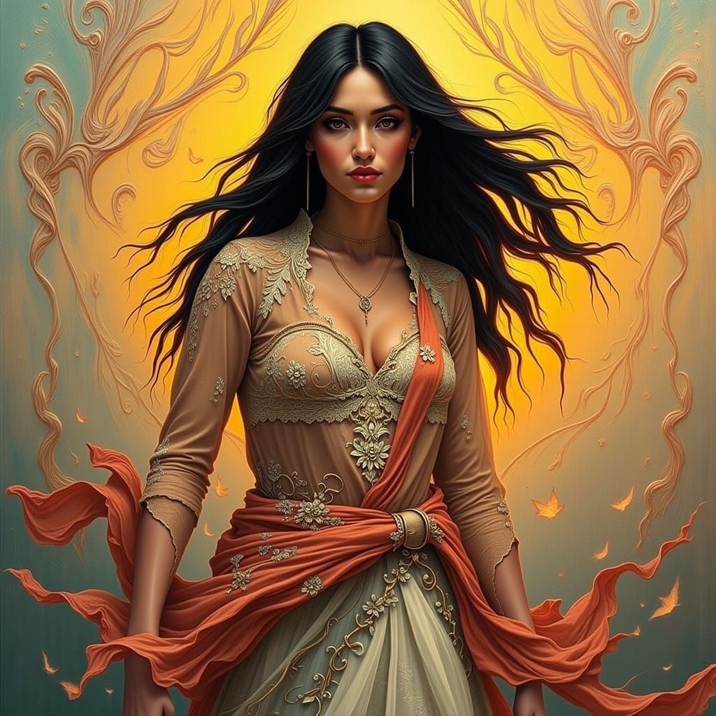  <lora:Green Flux:1.0> woman