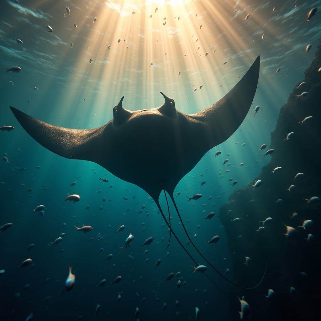 Manta ray  by @Olchap