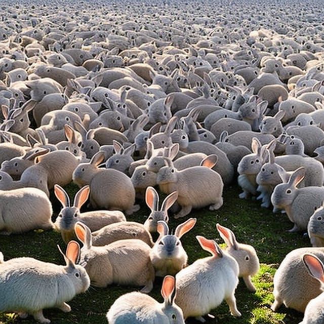 Thousands of Rabbits - AI Generated Artwork - NightCafe Creator