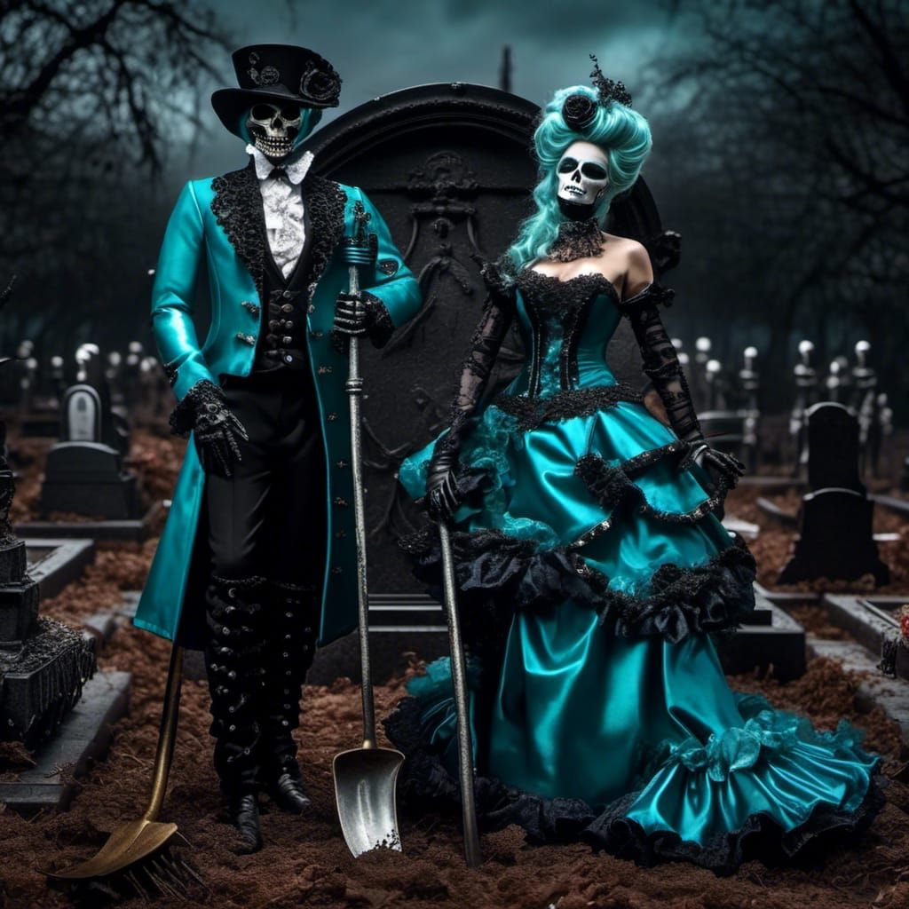 Rococo-Horrorcore Grave Diggers Teal
