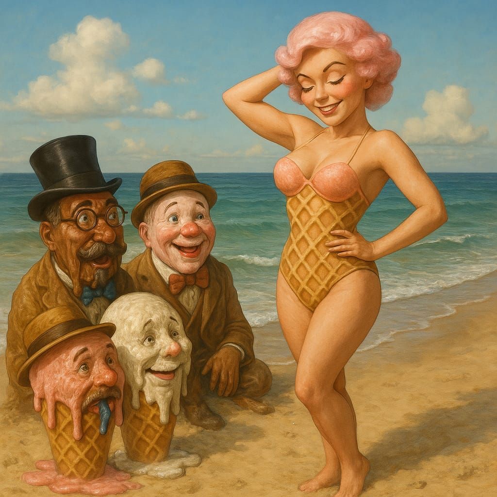 ice creams on the beach