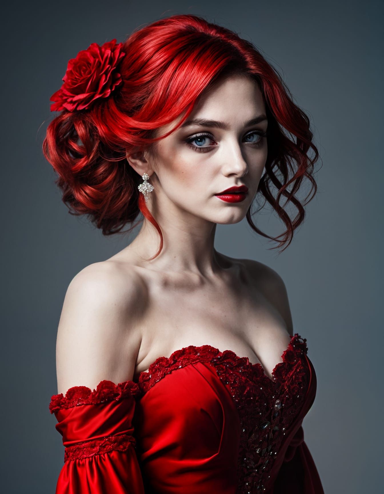 Soulful Woman Wearing Red, Bringing Heartache