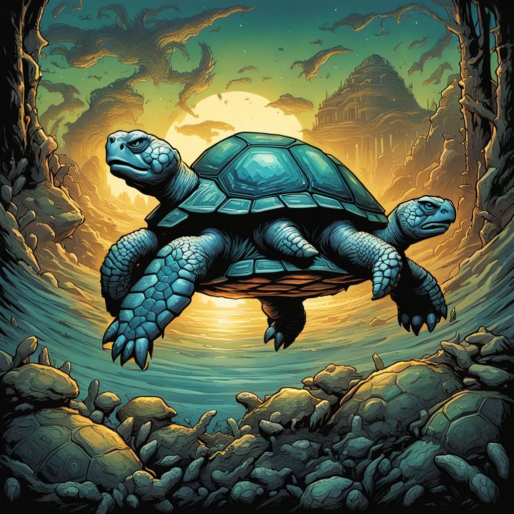 mutant turtle with two heads
