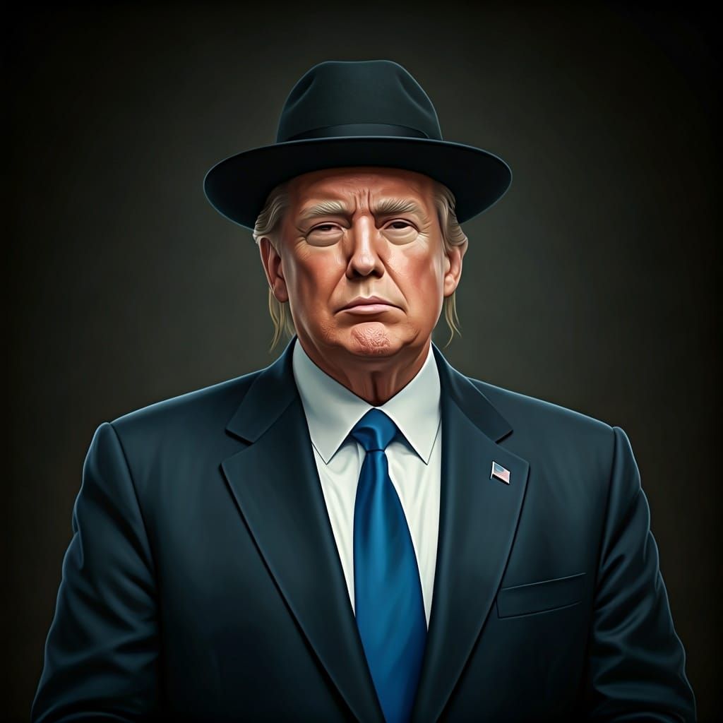 Donald Trump as Haredi Jew in Realistic Style