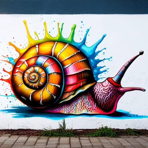 King snail graffiti   by @dieselboy