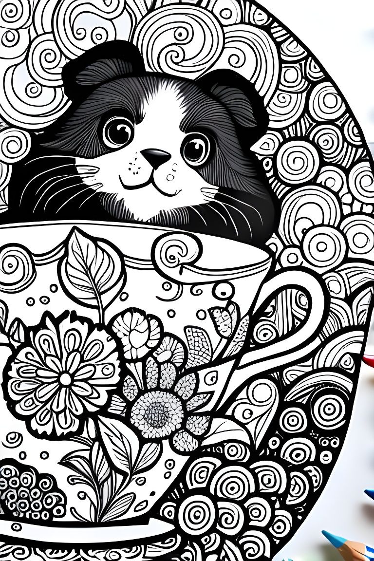 Colouring In a Teacup  by @ing