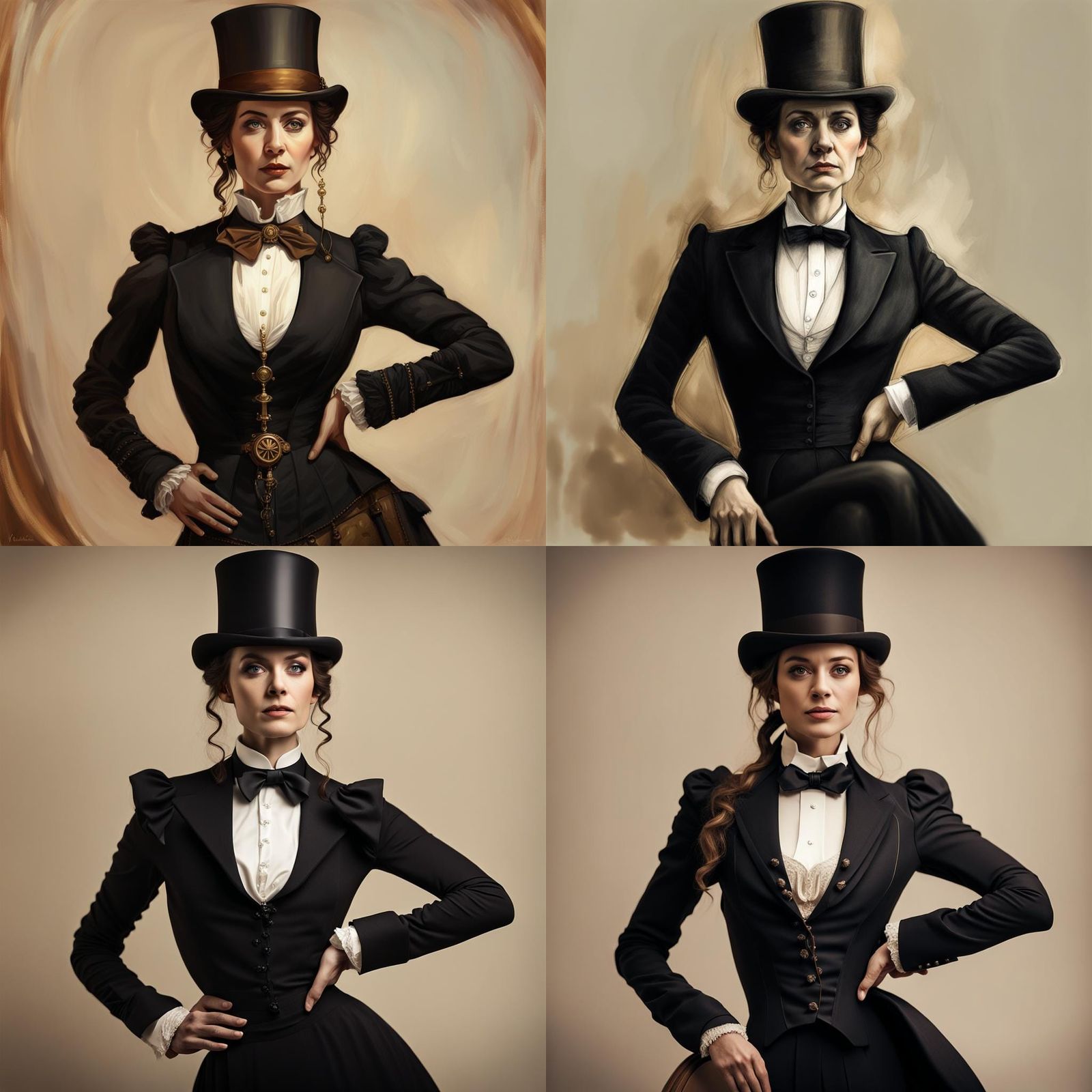 A gorgeous woman dressed as Abraham Lincoln