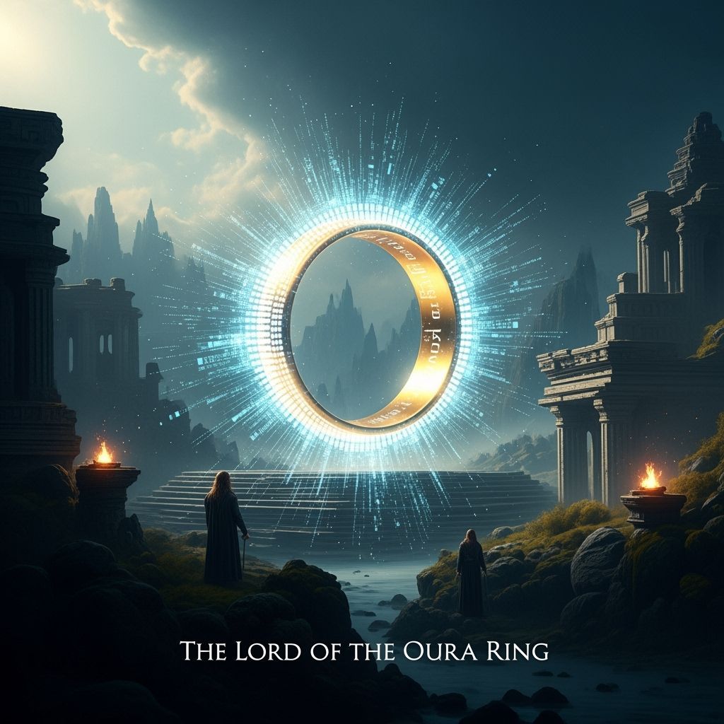 Writing "The Lord of the Oura Ring". An epic reimagining of a scene from 'Lord of the Rings', where the ...  by @HarrietM