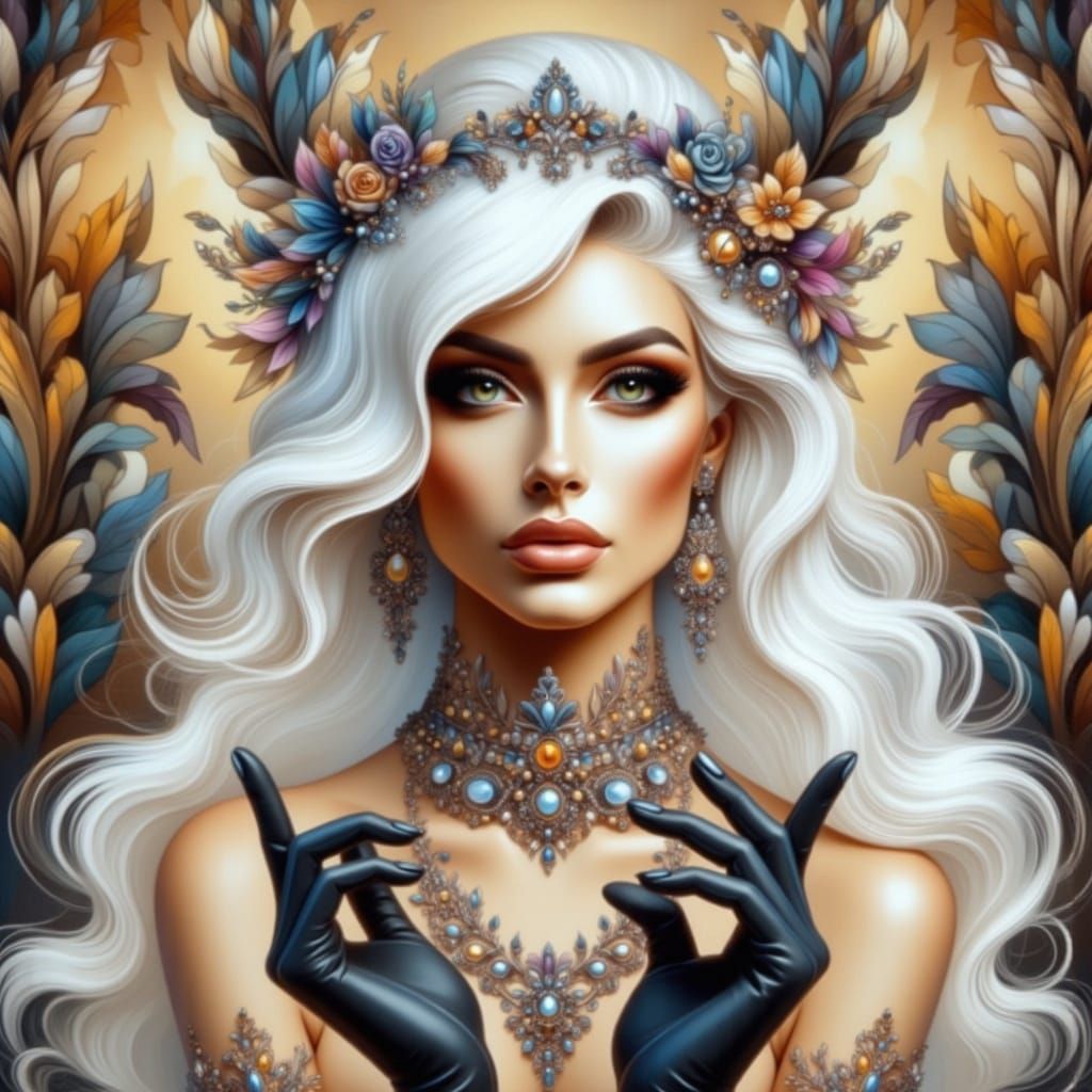 By Rebecca Vincent, Megan Duncanson, arabesque style, glowing with moonlight :: alcohol ink, heavy impasto :: hues of rich blue, gray, and p...