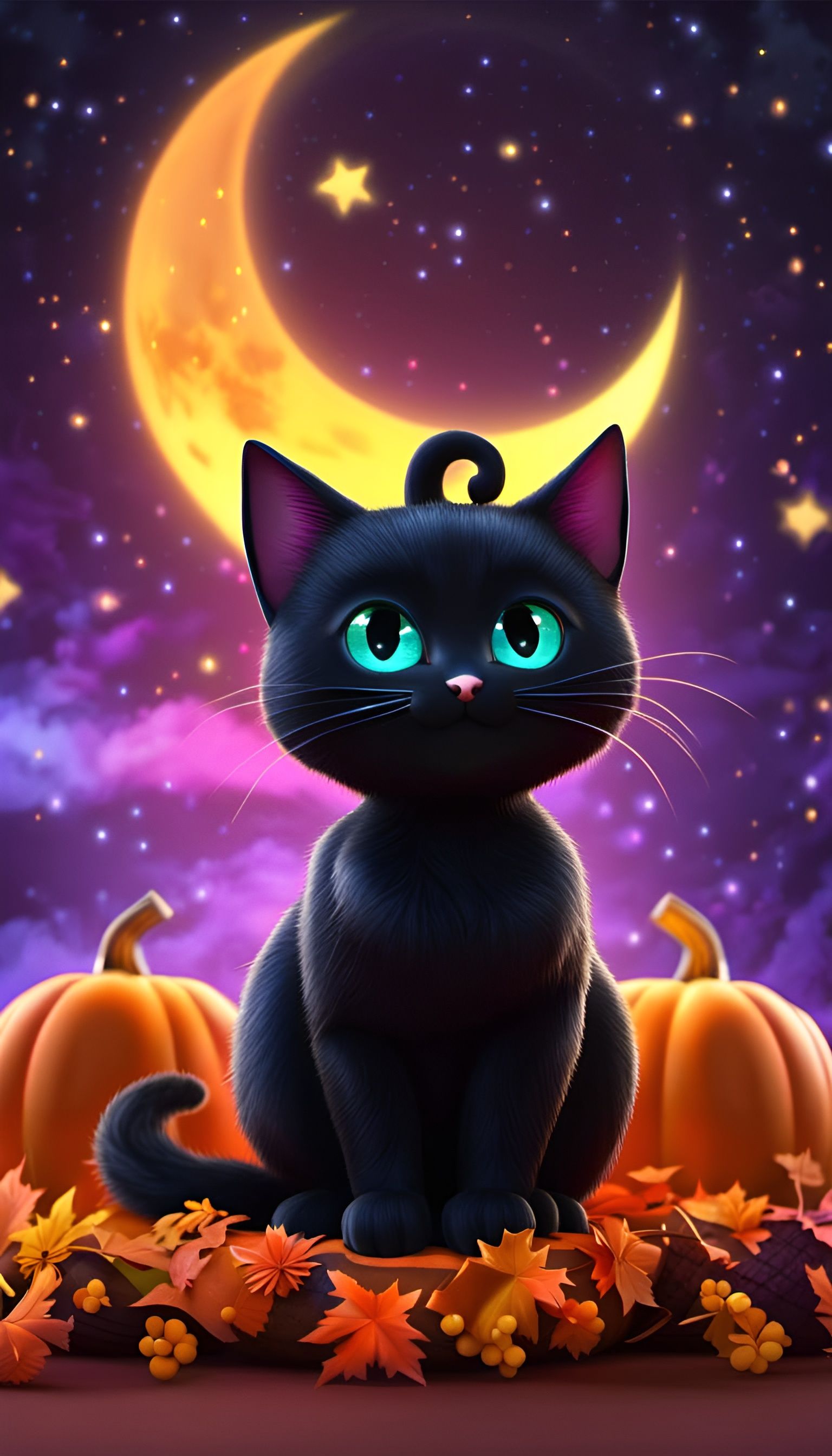 Halloween cat - AI Generated Artwork - NightCafe Creator