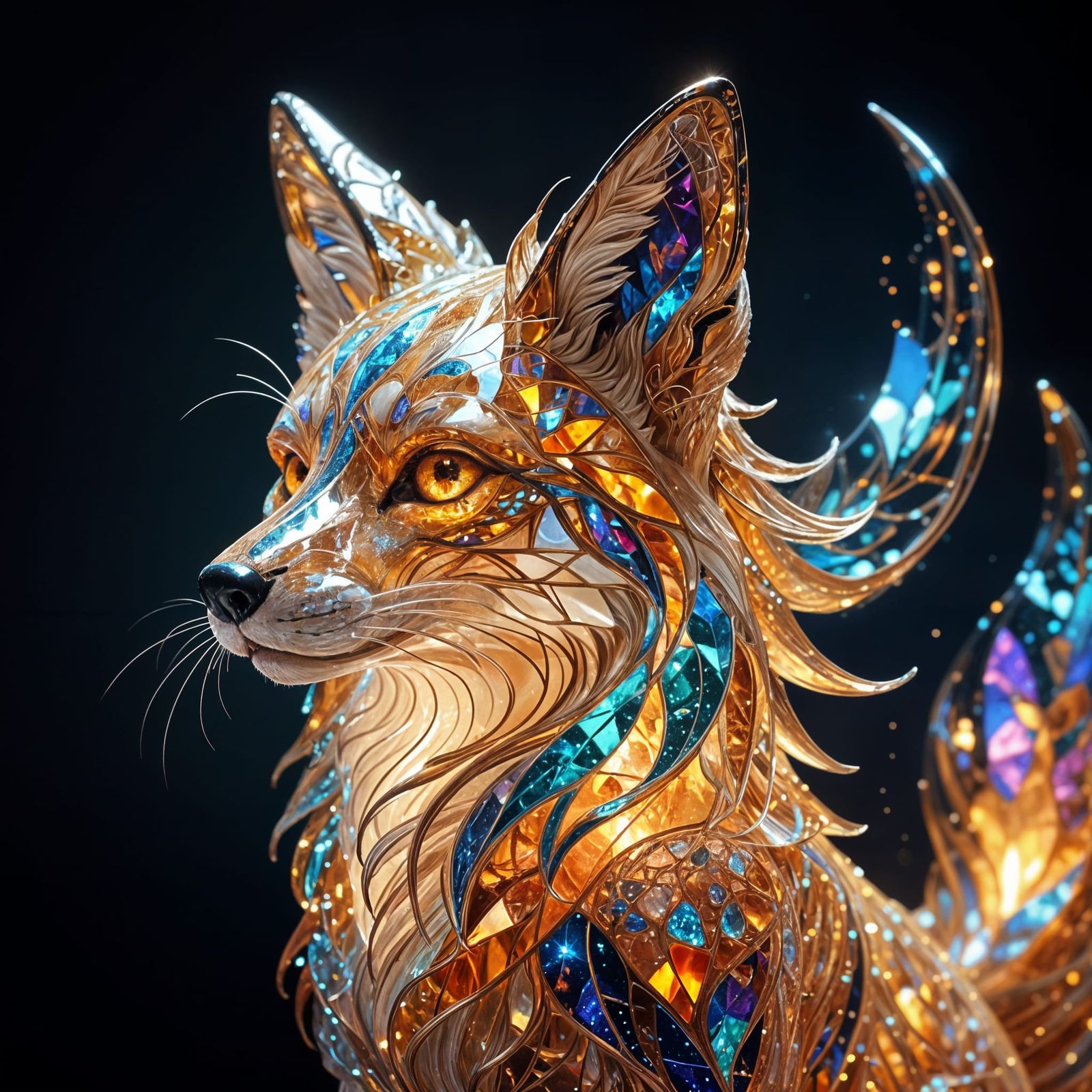 Crystal fox  by @Furry enjoyer 