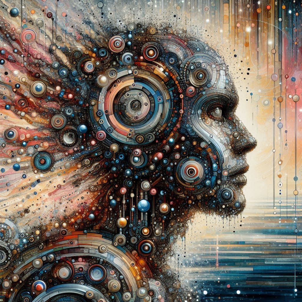 double exposure beautiful fantasy DALL-E 3 portrait landscap...