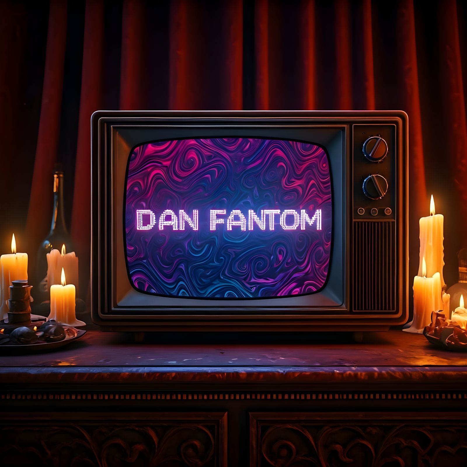 Dan Fantom TV Screen Art in Unreal Engine