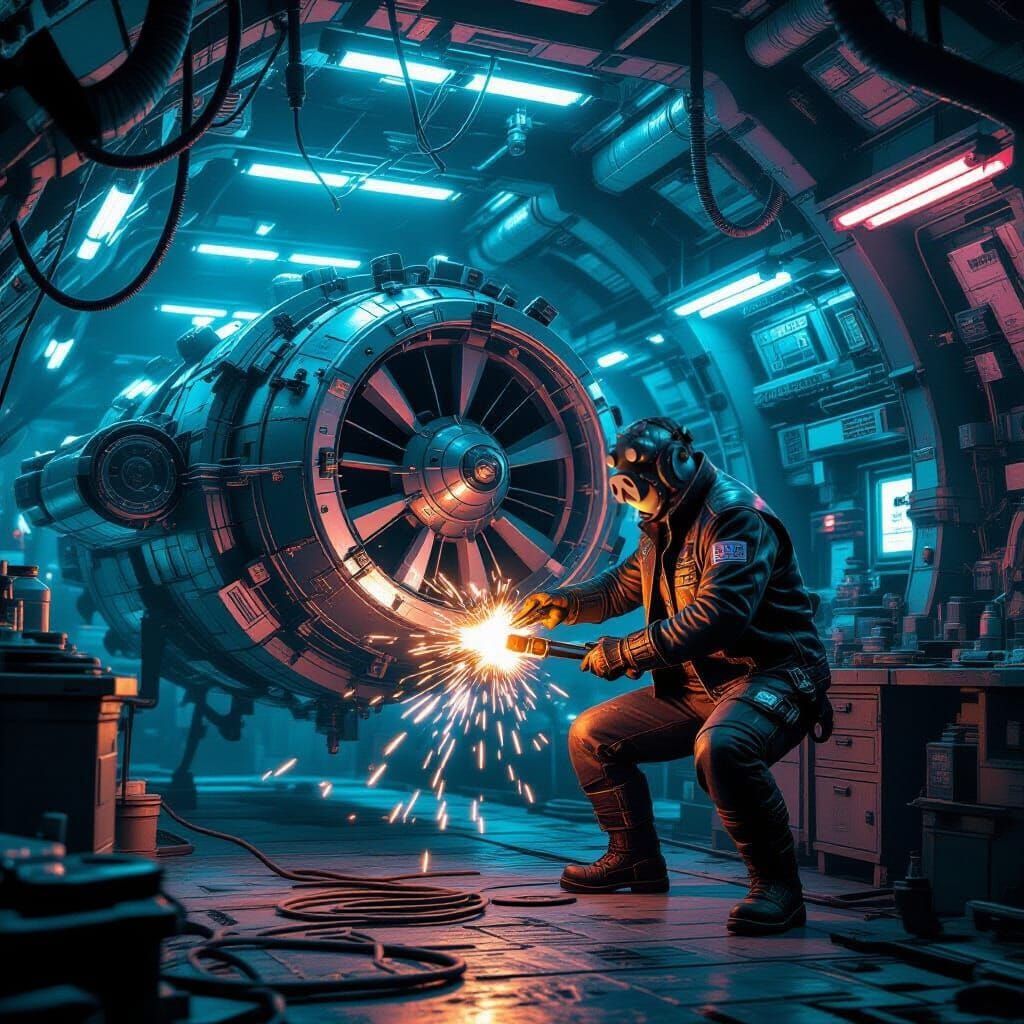 Space Mechanic from Planet Porcus 