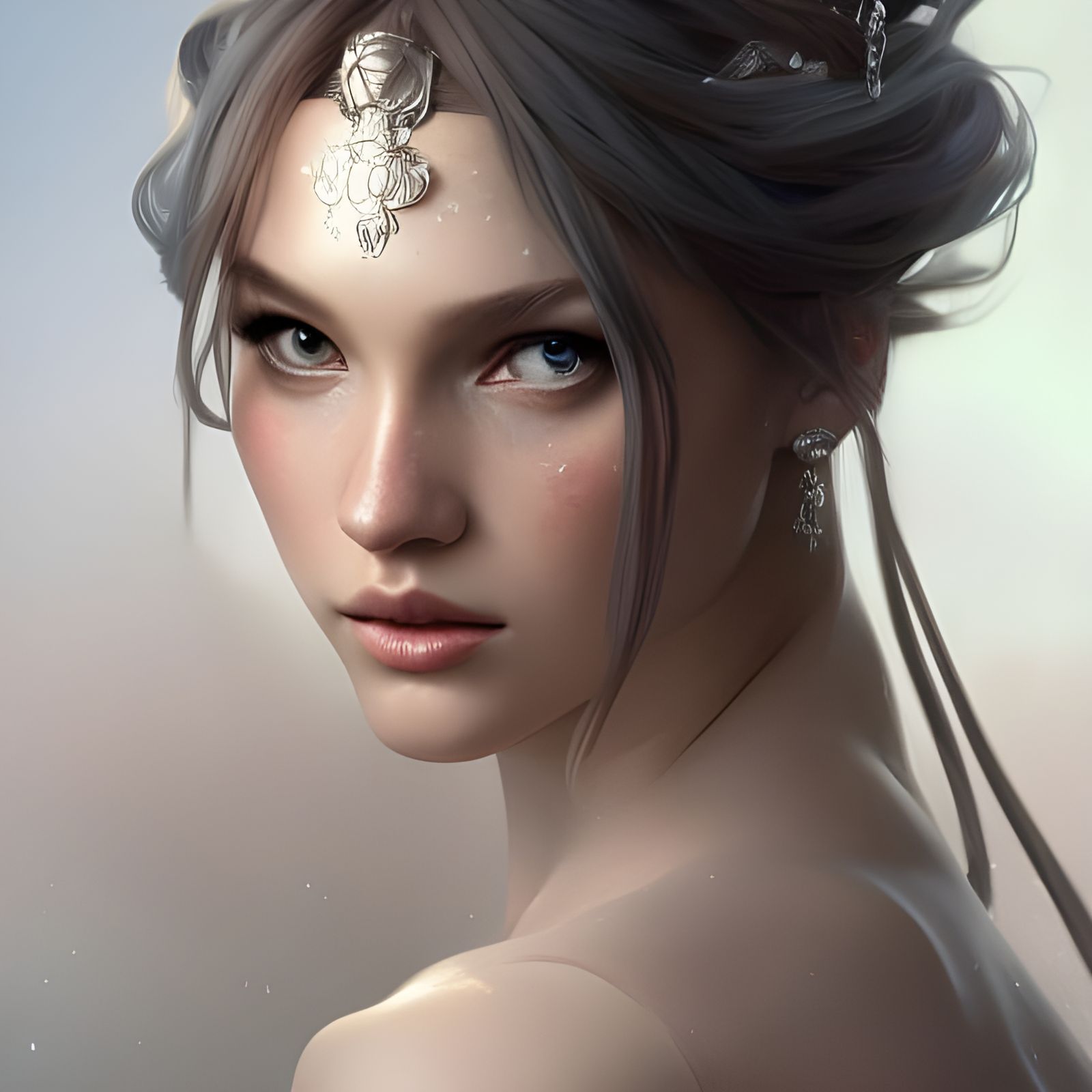 Silver Girl AI Generated Artwork NightCafe Creator