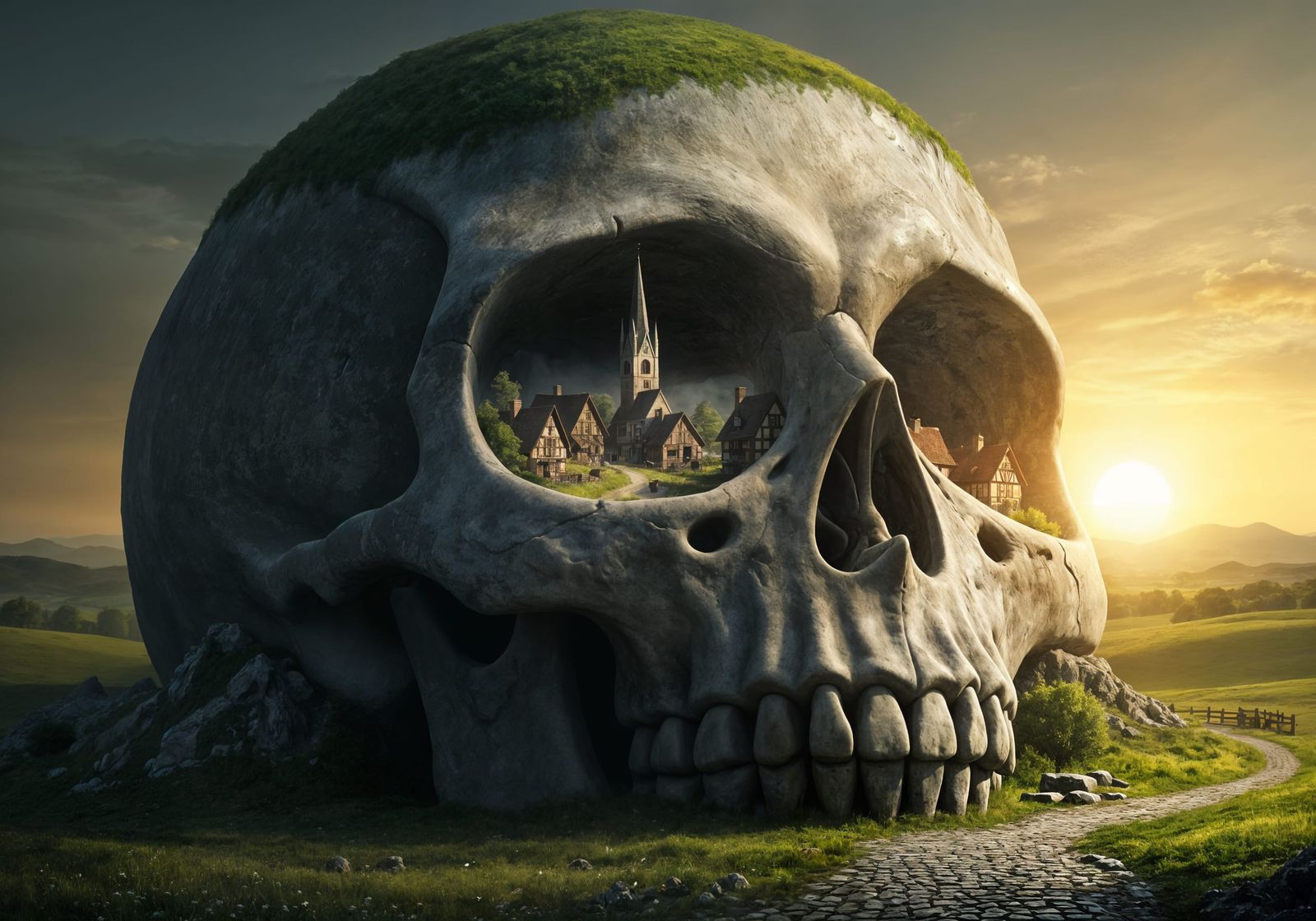 Skull EyeLand  by @Aethemera