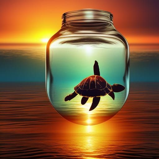 turtle in a bottle