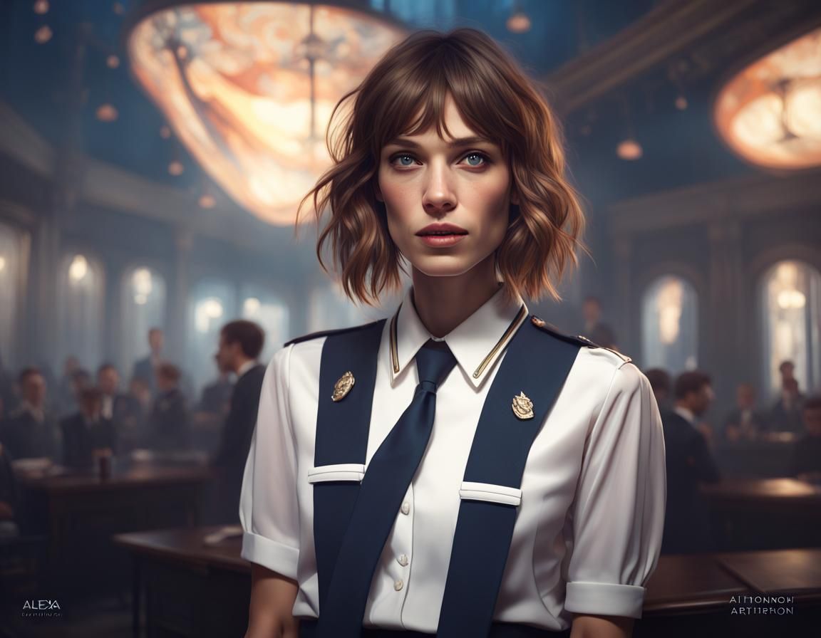 wearing a tie