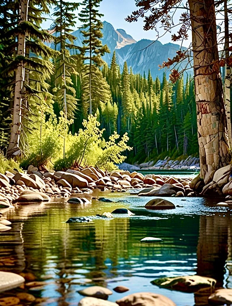 A feeder stream in the mountains