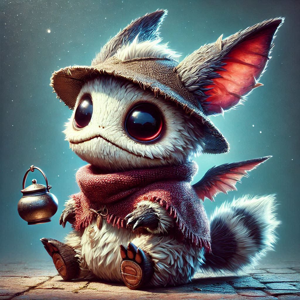 adorable fairy-tale fantasy creature portrait..