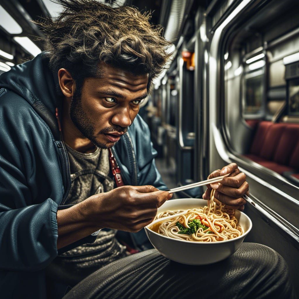 Ramen on a train