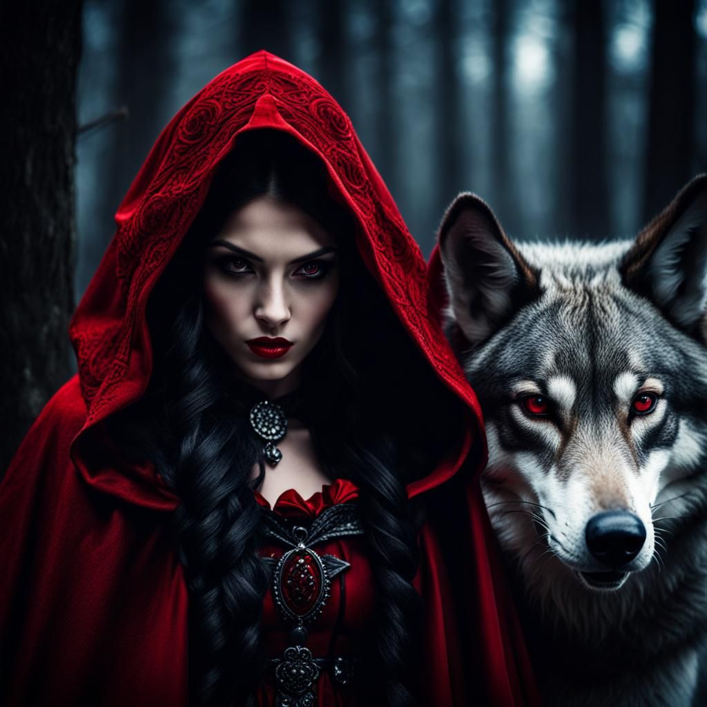 Dark Fairytales: Red Riding Hood's most loyal companion. - AI Generated ...