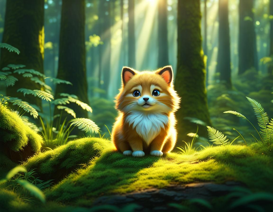 Little Cute Forest Fluffy Chibi
