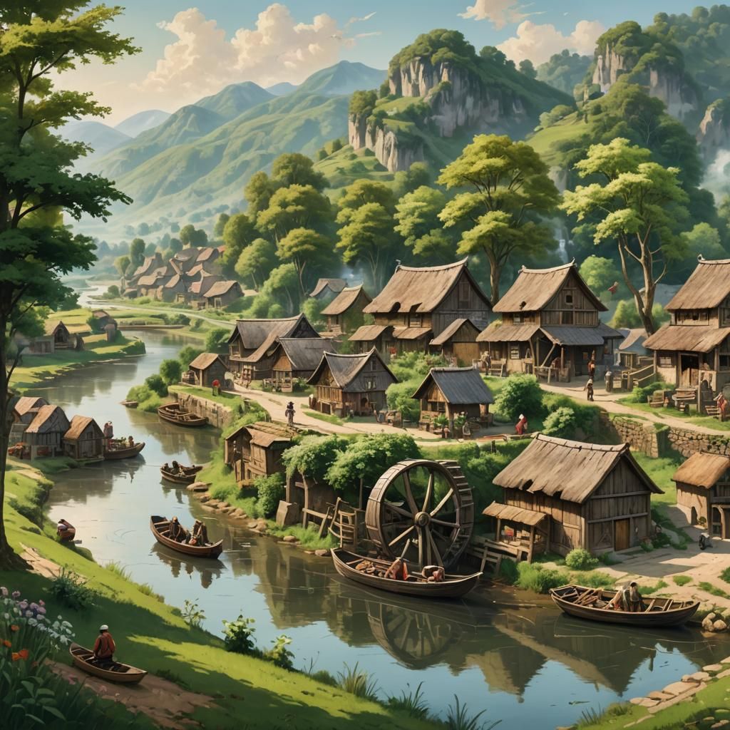 Ancient Village by the River