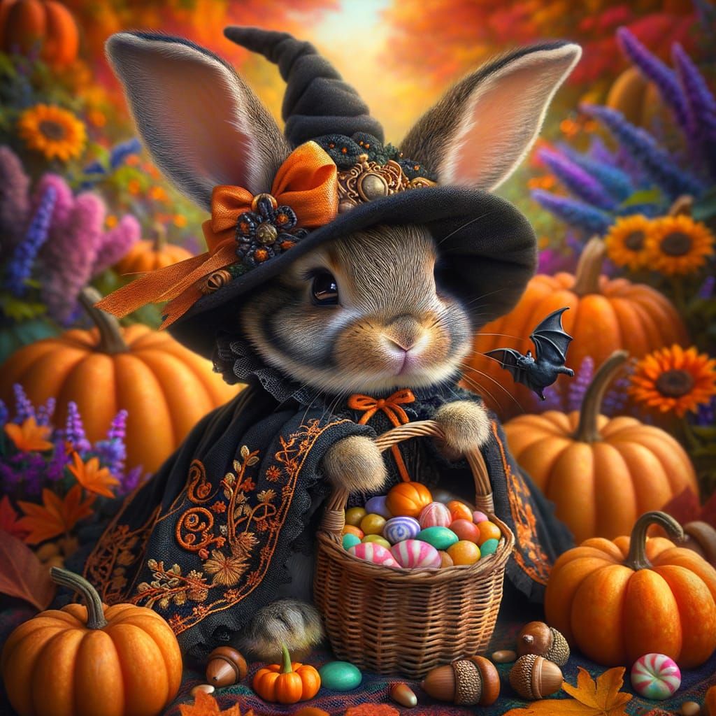 Bunny witch baby bat.  by @undefined