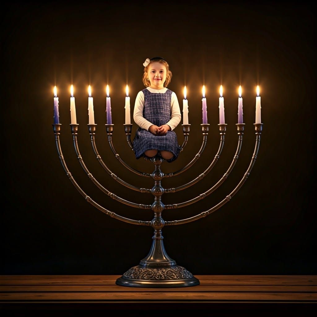 A Hanukkah Candelabrum in Joyful Splendor