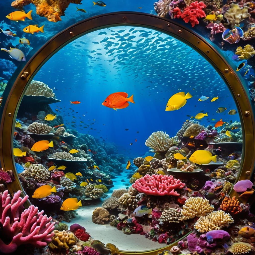 π La Faune et la Flore Sous-Marine Γ travers un Hublot π