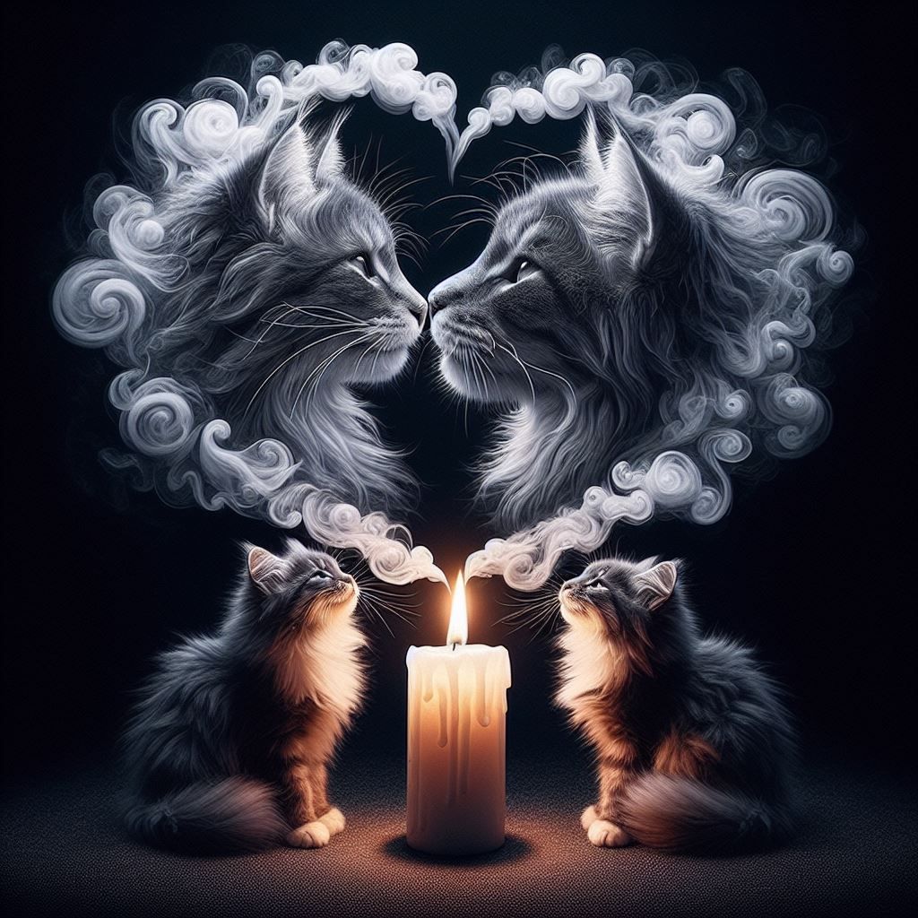 aus der Flamme der Kerze wird die Flamme der Liebe