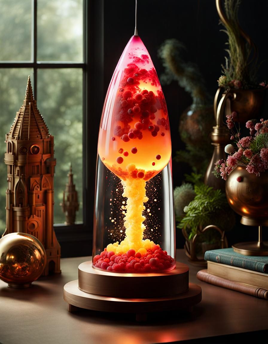 Rocket shaped lava lamp   by @ArtColai
