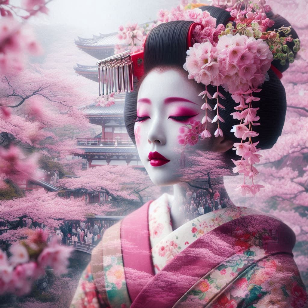 double exposure beautiful fantasy portrait landscape..