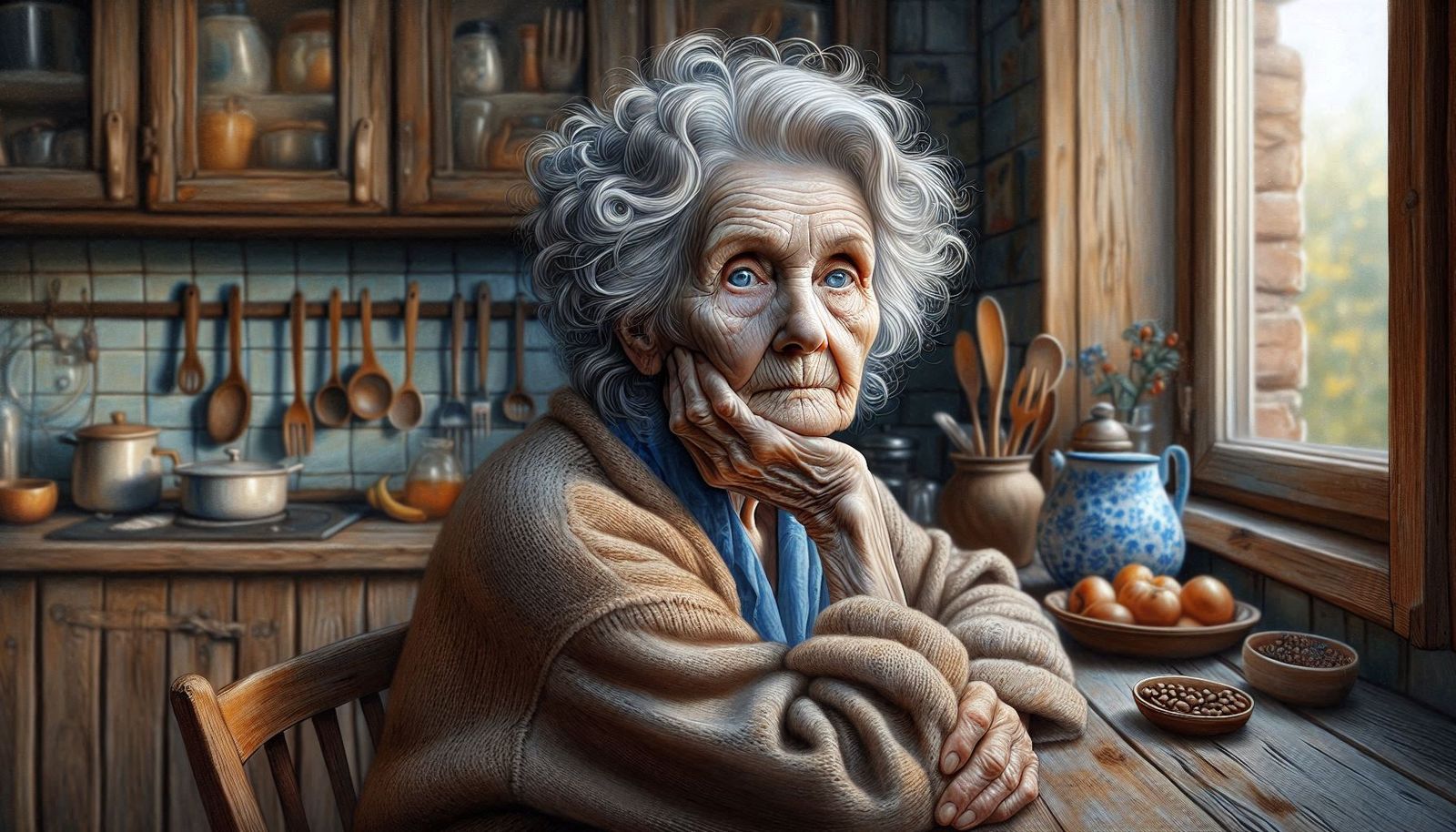 Portrait of an old woman