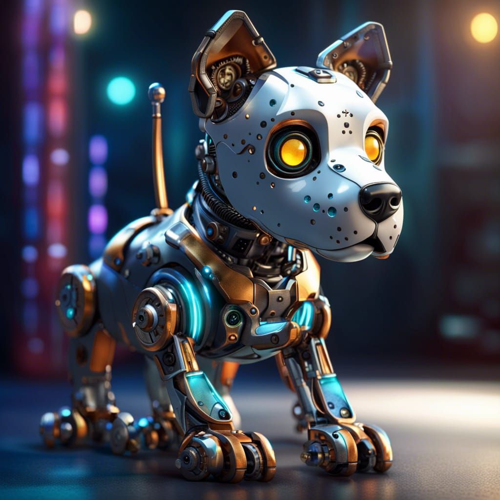 adorable  robot dog ,  by @Nouman