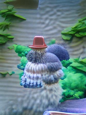 His hat is obnoxiously large.