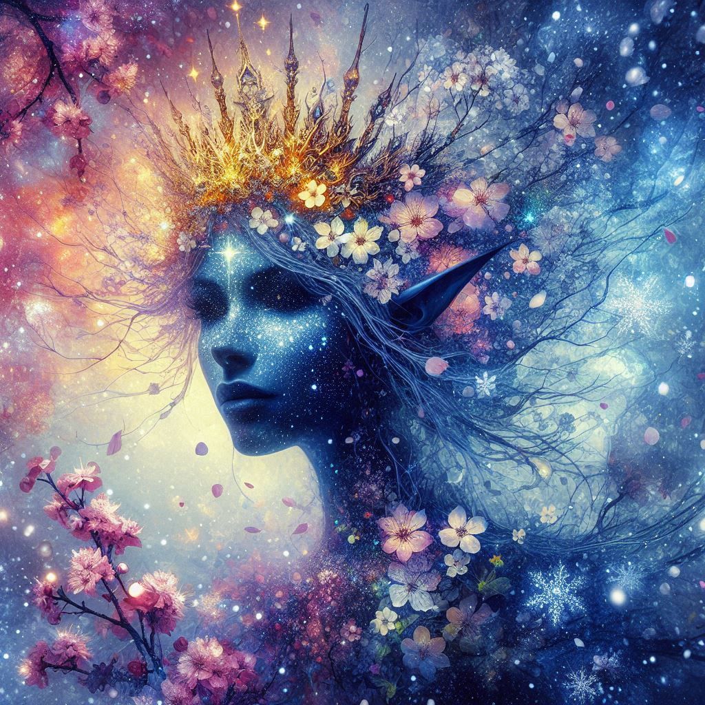 Double exposure portrait