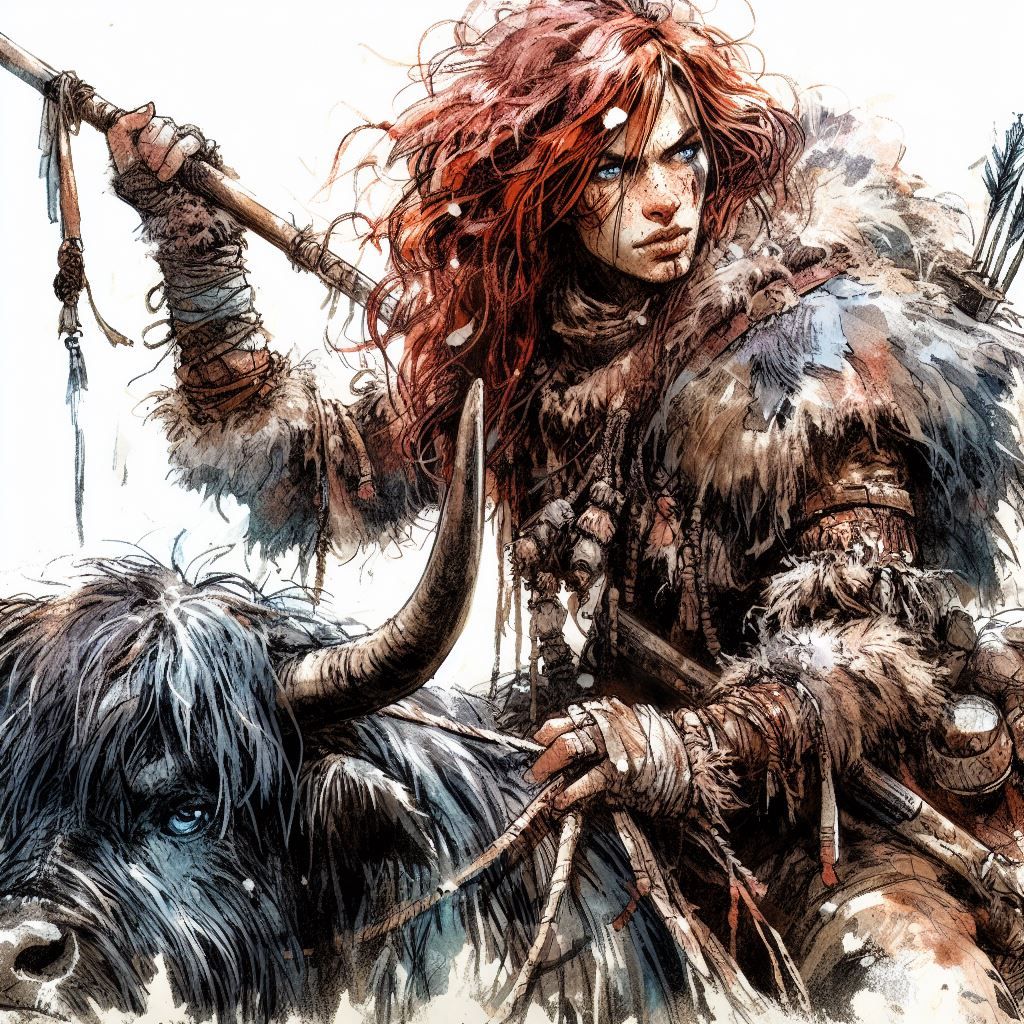 Barbarian Warrior on his yak