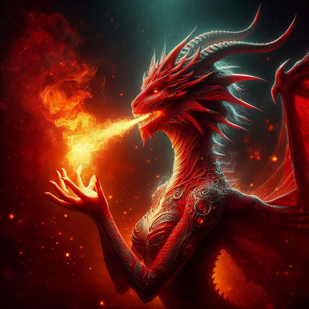 Red Dragonborn on Red Bull