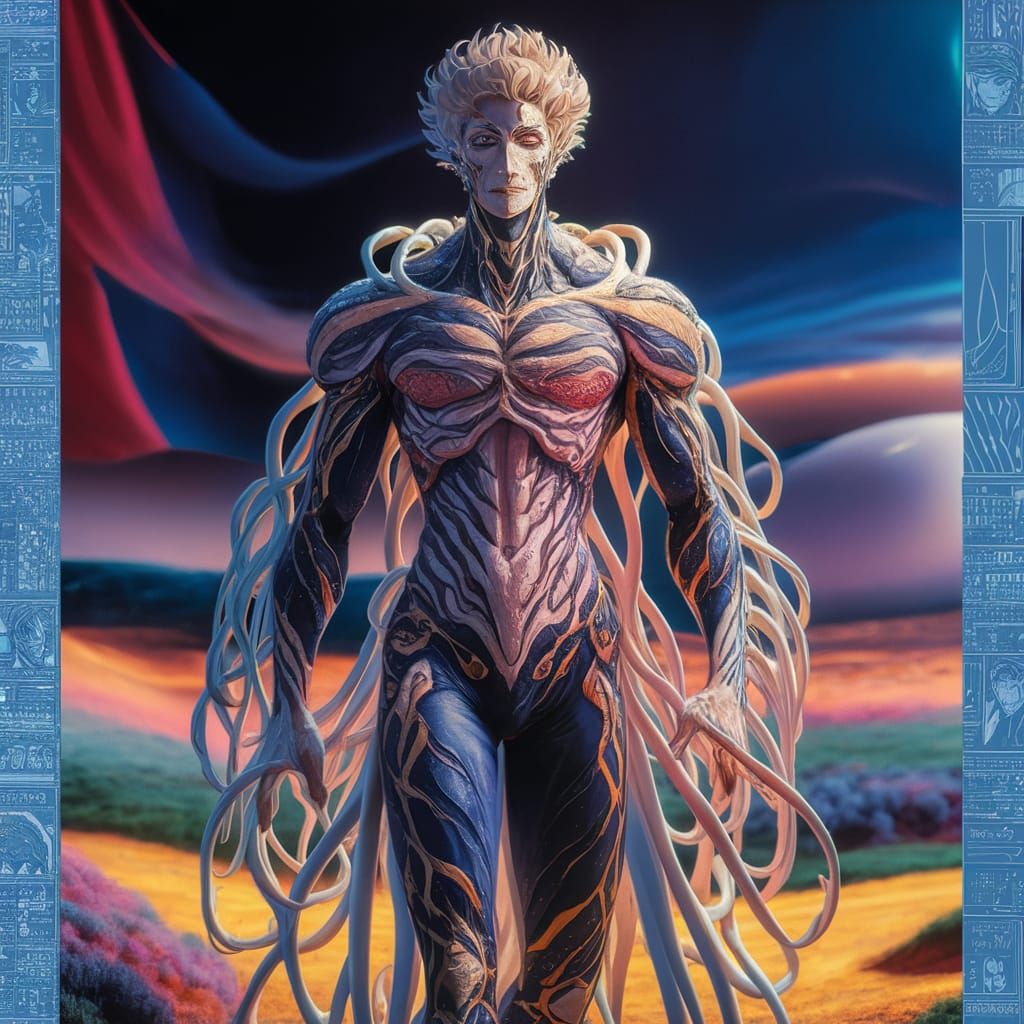 Anime Man in Studio Trigger Style Masterpiece