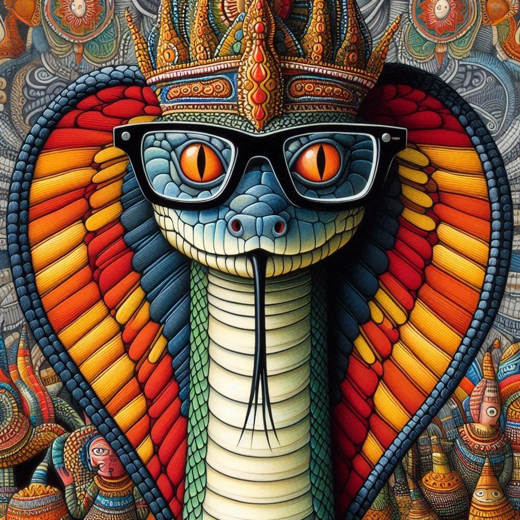 Cobra with glasses