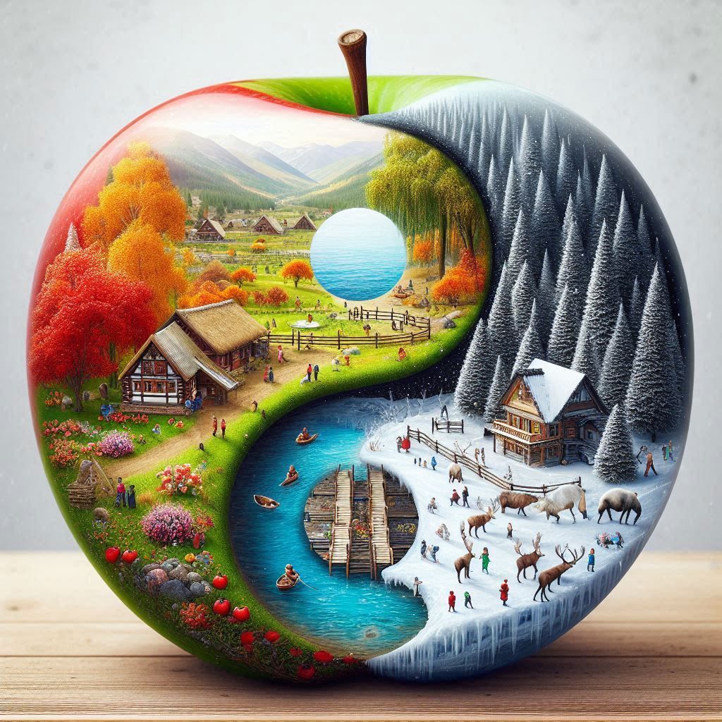 Contrasting seasons of Autumn and Winter