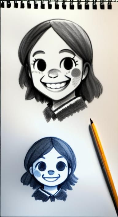 Friendly Funny Smiling Sketches ...